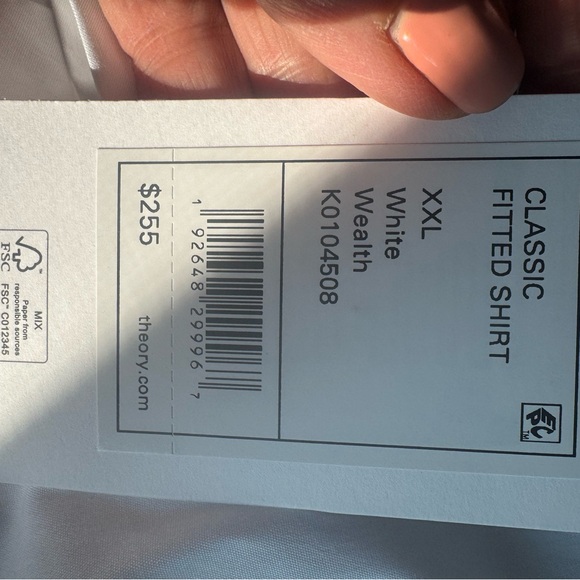 Theory Classic White women’s Shirt XXL - Picture 5 of 10